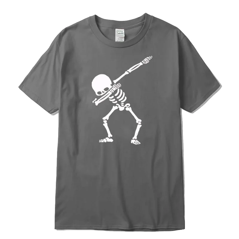 Хлопок, высокое качество, Мужская футболка с коротким рукавом и принтом черепа, повседневная Летняя мужская футболка с круглым вырезом - Цвет: TS 1