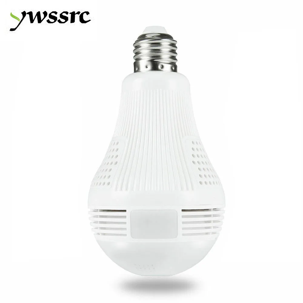 

ywssrc 1080P Bulb lamp Fisheye IP Camera 360 Degree Panoramic Mini Home Security WiFi Camera Surveillance Camera