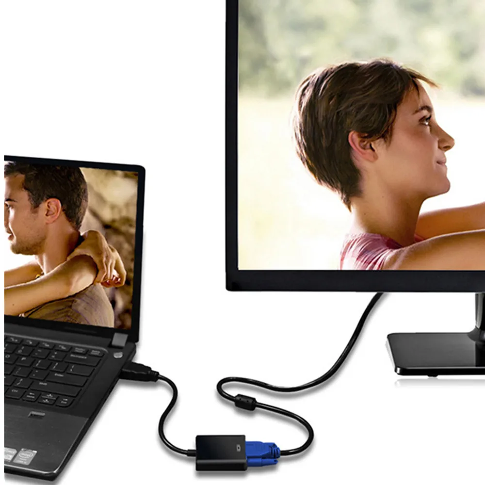 HDMI to VGA Video Converter Adapter Cable HDMI Male 2VGA Female Connector HD1080P Digital to Audio for HDTV Computer PCS Laptop HDMI to VGA Video Converter Adapter Cable HDMI Male 2VGA Female Connector HD1080P Digital to Audio for HDTV Computer PCS Laptop