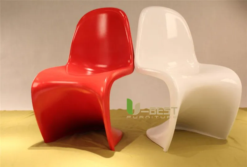 U-BEST современный дизайн S Форма пластиковые стулья для гостиной, Реплика Вернер столовая гостиная кафе стекловолокно безрукавка S форма стул