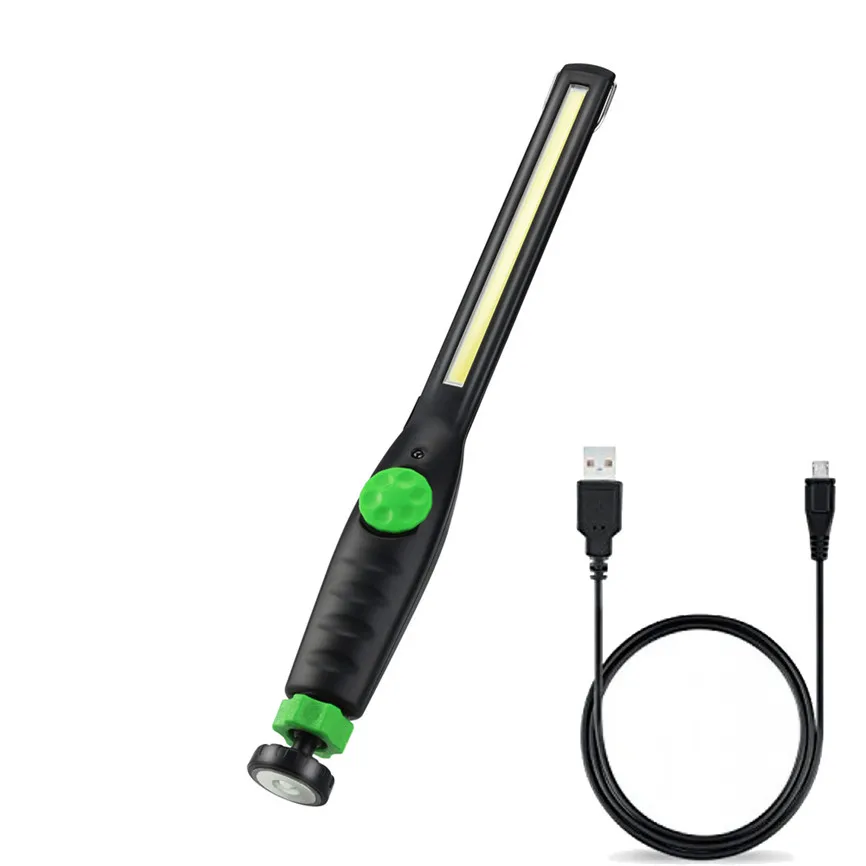 COB светодиодный рабочий свет фонарь USB Перезаряжаемый ручной рабочий домашний гараж автомобиль аварийный наружный светильник вспышка Oct#1 - Испускаемый цвет: Green