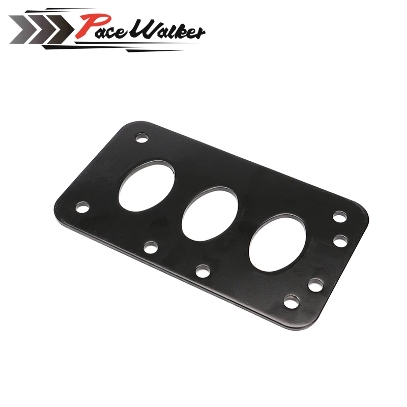 Black Universal Motorcycle License Plate Bracket Side Mount Horizontal