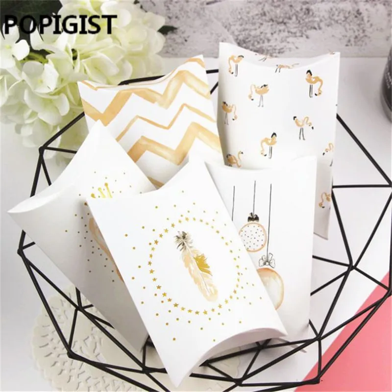 

Flamingo Candy Box chocolate gift boxes wedding souvenirs For wedding gifts for guests party favors Pillow Box Bomboniere 30pcs