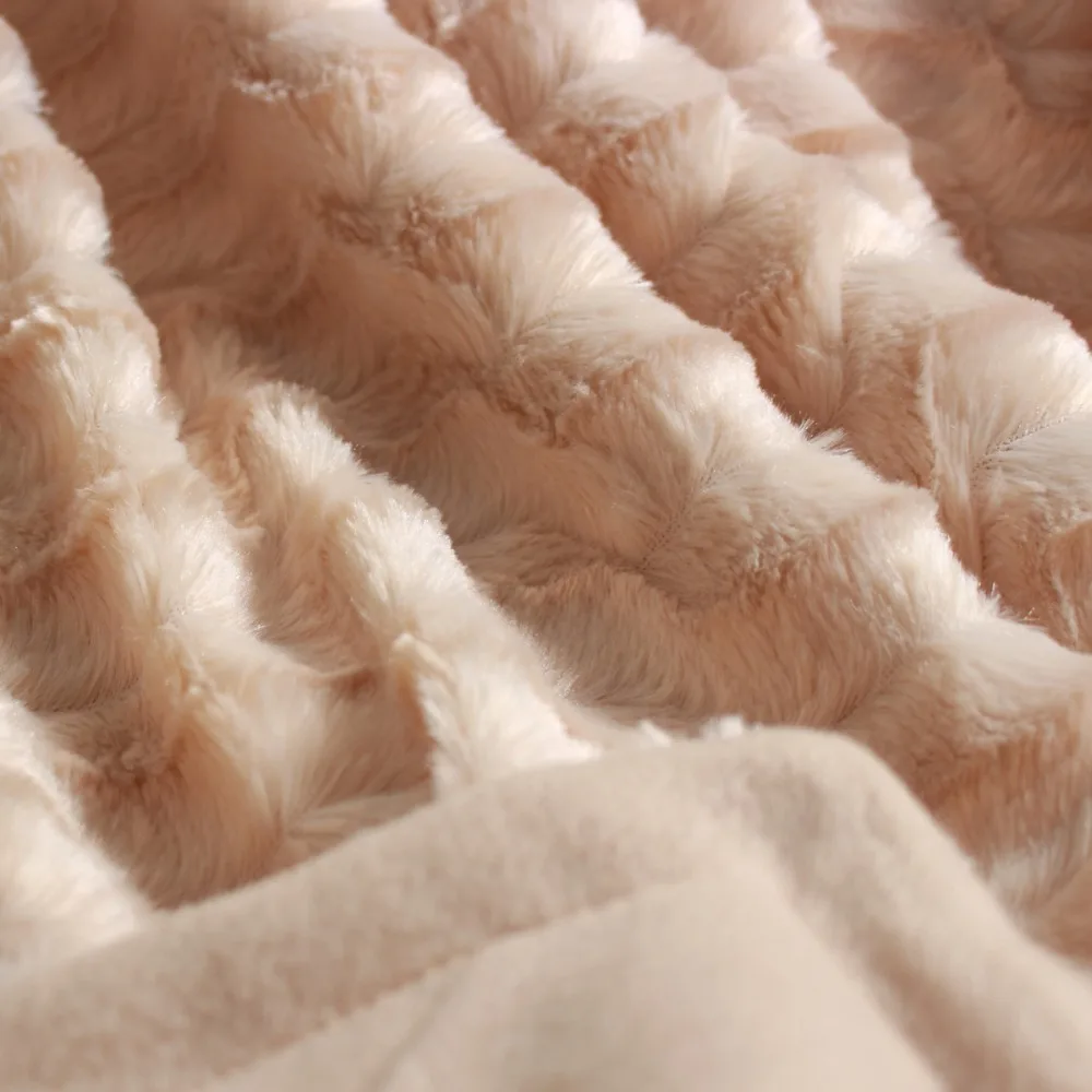Супер мягкое Двухслойное плюшевое одеяло из искусственного меха 127x152 см 5" x 60" диван тв кровать искусственный мех одеяла