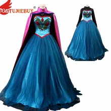 Costumebuy Olaf's Adventure Принцесса Эльза Анна платье Эльза-Снежная Королева Косплей взрослых женщин карнавальный костюм на Хэллоуин индивидуальный заказ