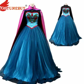 

Costumebuy Olaf's Adventure Princess Elsa Anna Dress Elsa Snow Queen Cosplay Adult Women Costume Halloween Carnival Custom Made