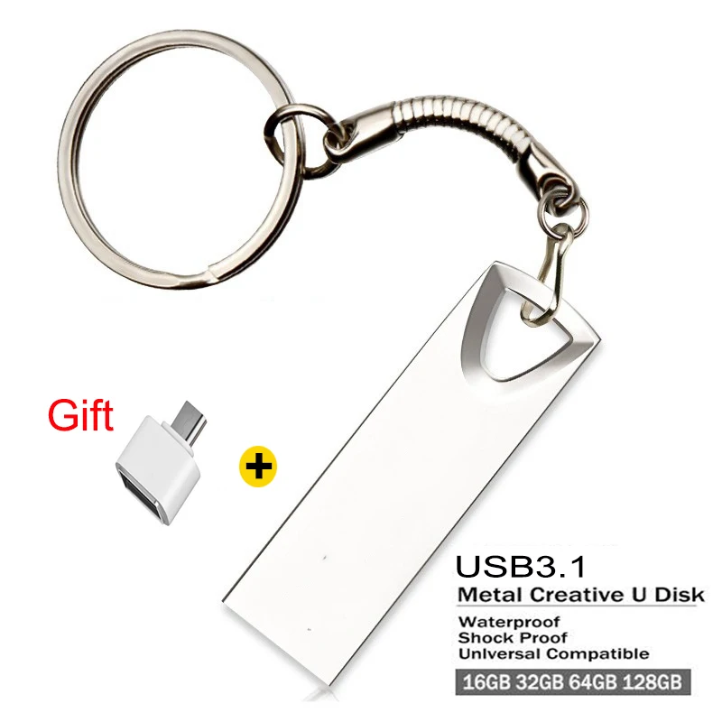 

Cle USB Flash Drive Disk 32 GB 64 GB 128 GB USB 3.1 Metal Mini Pen Drive Pendrive 128GB 256GB Memory Stick Storage Device U Disk