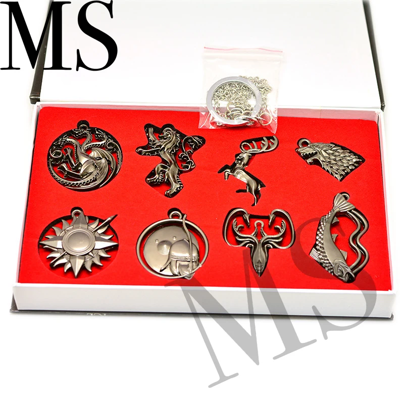 

cosplay Ice and Fire Song COS Family Stark Power Game Necklace Set
