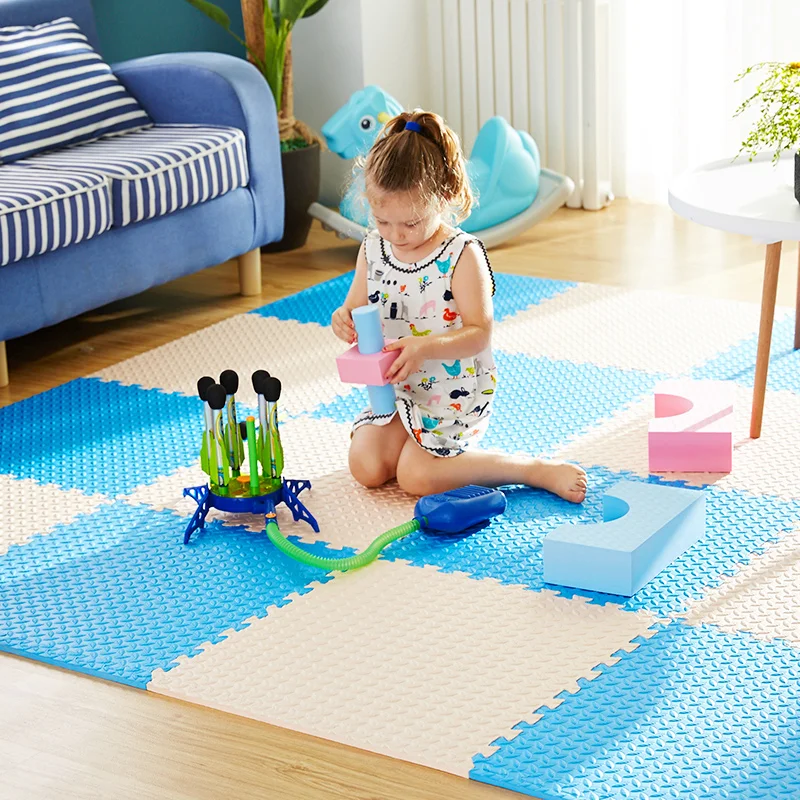 

60cm baby jigsaw puzzle mats leaf pattern floor carpet crawling mats excersizing eva sport judo tatami interlocking tiles