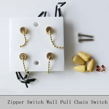 

3A Single Control Switch Hall Stores Renovated Wall 4-way Control Switches Ceiling Fan Zipper Switch With Box 1PC free shipping