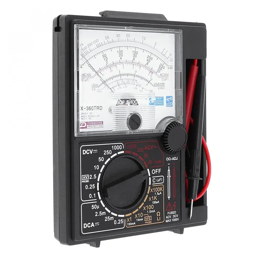 Yx 360trd Mini Portable Pointer Multimeter Measuring Dc Ac Voltage And Dc Current Multimeter