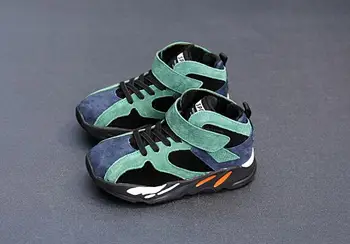 

A016 Children's Shoes 2018 New Spring Boys Girls Baby Casual Shoes Thickening Genuine Leather Cotton Shoes Running Shoes