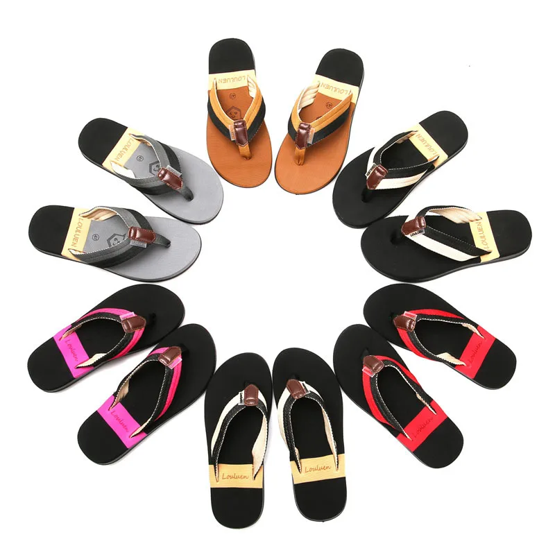2019 Men's Summer Flip-flops Slippers Beach Sandals Indoor&Outdoor Couple Slippers Casual Shoes Man Platform Slippers Size 36-45