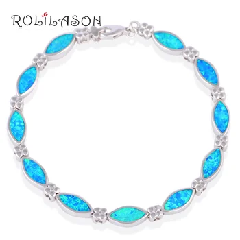 

Graduation Gifts Hot Sale Wholesale & retail Blue fire Opal Silver Fashion Jewelry Bracelets Beautiful gifts OB044