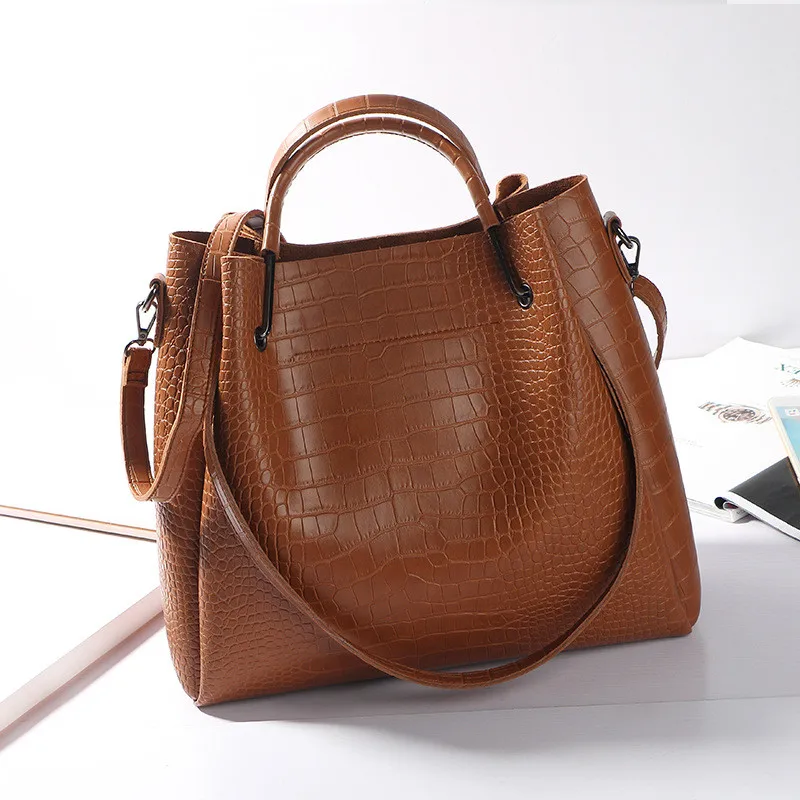 

Miyahouse Solid Color Luxury Shoulder Bag For Women Alligator Pattern Messenger Bag For Female PU Leather Crossbody Bag Women