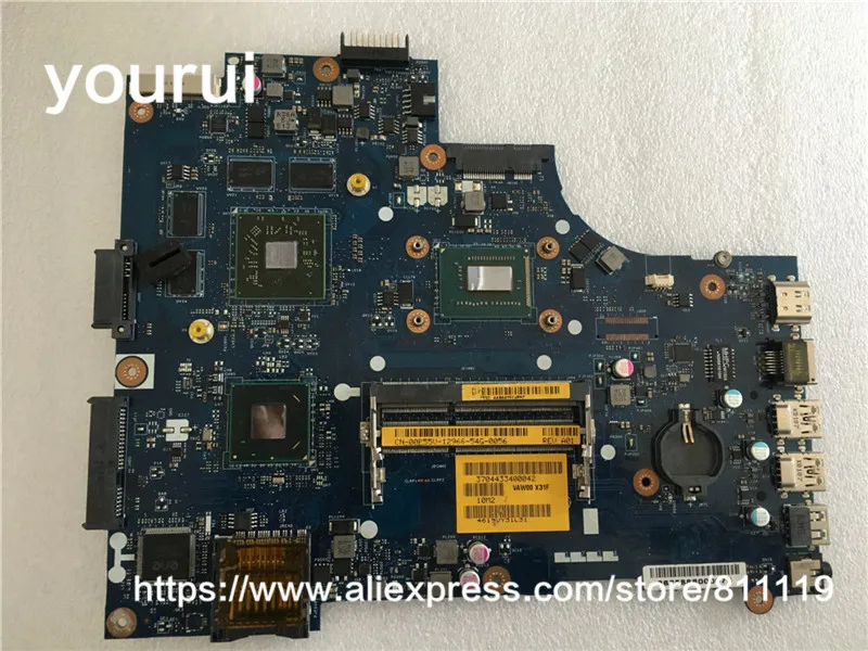 Yourui для DELL 15R 3521 5521 материнской SR0XG i7-3537u VAW01 LA-9101P CN-00P55V 00P55V 0P55V HM76 100% тестирование