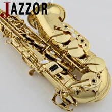 JAZZOR профессиональный саксофон-альт JBAS-200 E плоский золотой лак Латунные духовые инструменты с саксофоном мундштук и чехол