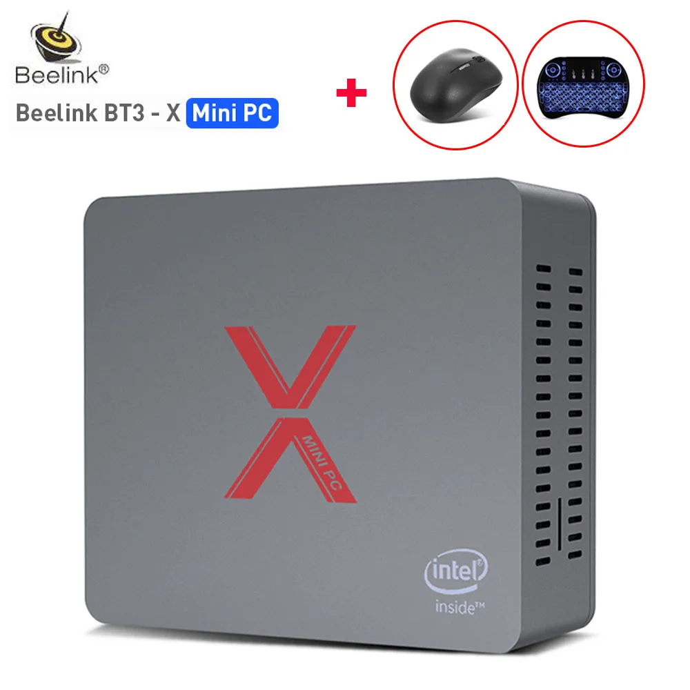 Мини-ПК Beelink BT3-X 4 Гб LPDDR4 64 Гб EMMC 2,4 ГГц+ 5,8 ггц WiFi 1000 Мбит/с USB3.0 BT4.0 Apollo Lake J3355 двухъядерный процессор