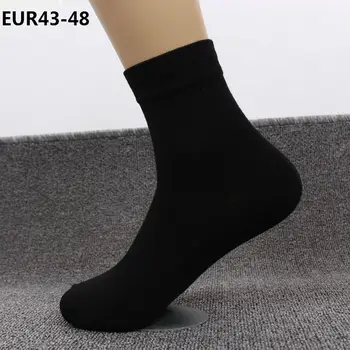 

20Pcs=10Pairs/Lot Wholesale 2020 Spring Summer Autumn Winter Men Elastic Crew All Cotton Socks Plus Size 43 44 45 46 47 48
