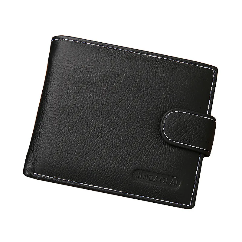 

Genuine Leather Men Wallets Brand High Quality Design Wallets with Coin Pocket Purses Gift For Men Card Holder Bifold Male Purse