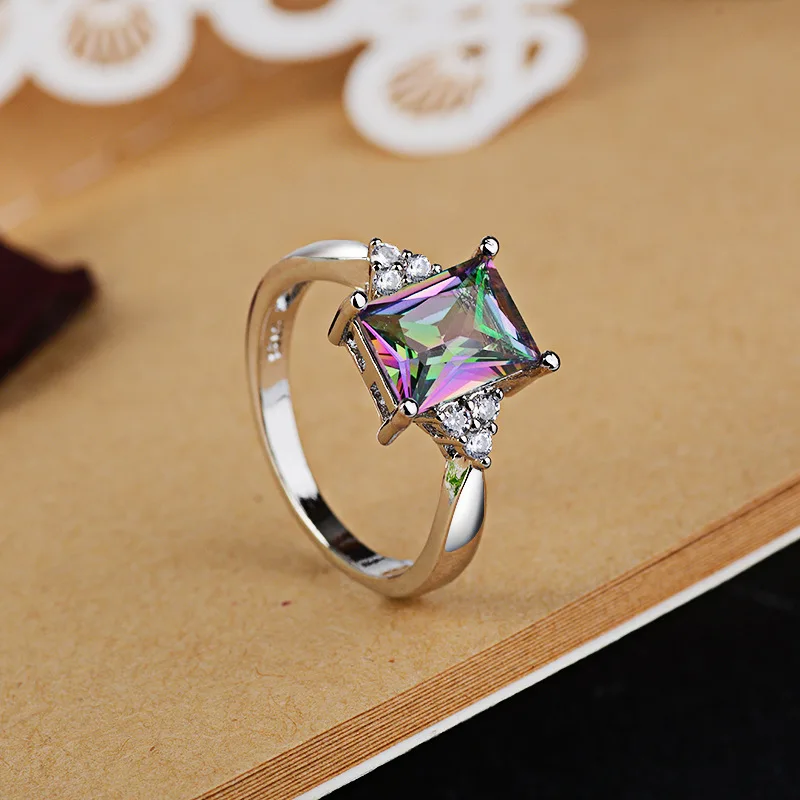 square crystal wedding rings jewelry women (3)