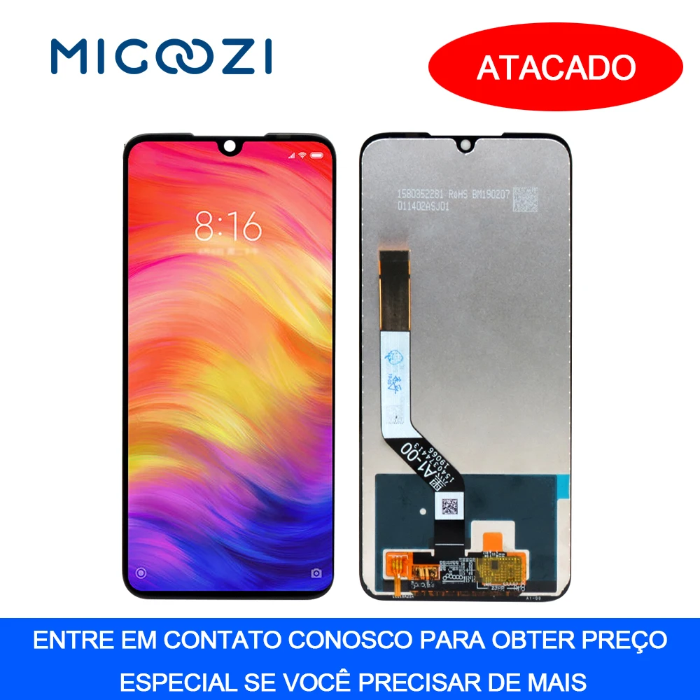 

For Xiaomi Redmi Note 7 LCD Display Screen 10 Touch Digitizer Replacement Screen for Xiaomi Redmi Note 7 Pro Display with Frame