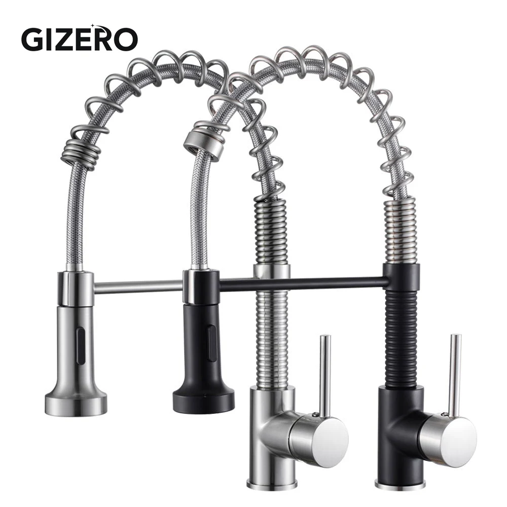 Kitchen Faucet Brush Nickel 360 Swivel Brass Faucet for Kitchen Hot Cold Water Mixer Taps Black Mixer Faucet Deck Mounted ZR713 Kitchen Faucet Brush Nickel 360 Swivel Brass Faucet for Kitchen Hot Cold Water Mixer Taps Black Mixer Faucet Deck Mounted ZR713