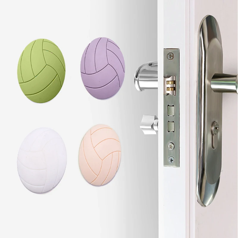 Soft Rubber Pad To Protect The Wall Or Floor Self Adhesive Door Stopper Volleyball Modelling Door Fender Non-slip Stickers