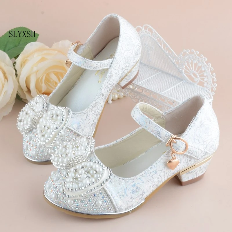

Hot Sale Autumn Girls Leather Shoes Girl Party Kids Girl Dance Princess Shoes Flower Children Wedding Shoes