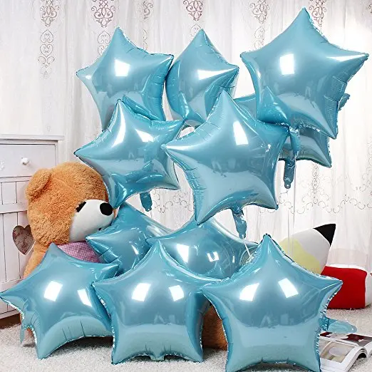 5 unids/lote 18 pulgadas globos de papel de estrella pura boda fiesta de cumpleaños decoración helio metálico globos inflables matrimonio niños regalos pelota