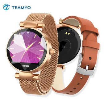 

Diam 36mm Touch Screen Woman Smart Watch Bracelet Menstrual Cycle Reminder Heart Rate Tracker Wristband Message Call Reminder