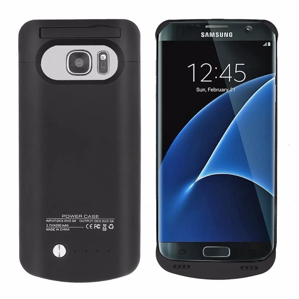

6Countries drop ship For Samsung S7edge External power bank pack Charger Backup cover fOR S7 Battery case 2A Fast Charge