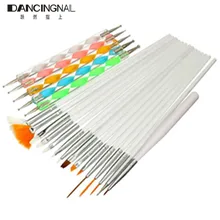 8 Kolinsky Hair Acrylic Nail Brush 15pcs UV Gel Brush Art Brushes 5 Double Ends Nails Dotting Pen For Crystal Wholesale