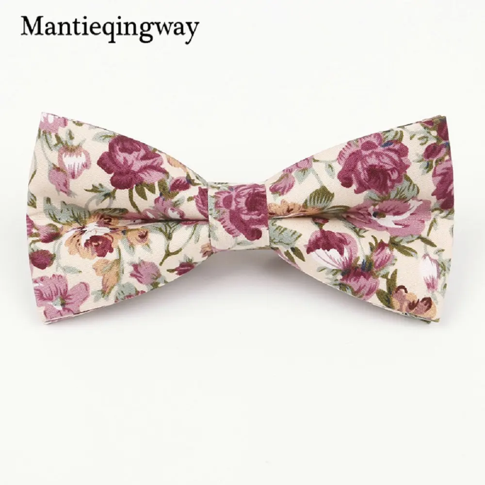 Галстук-бабочка Mantieqingway, хлопок, цветочный принт, галстук-бабочка для мужчин, костюм, галстук-бабочка, галстук-бабочка - Цвет: 061