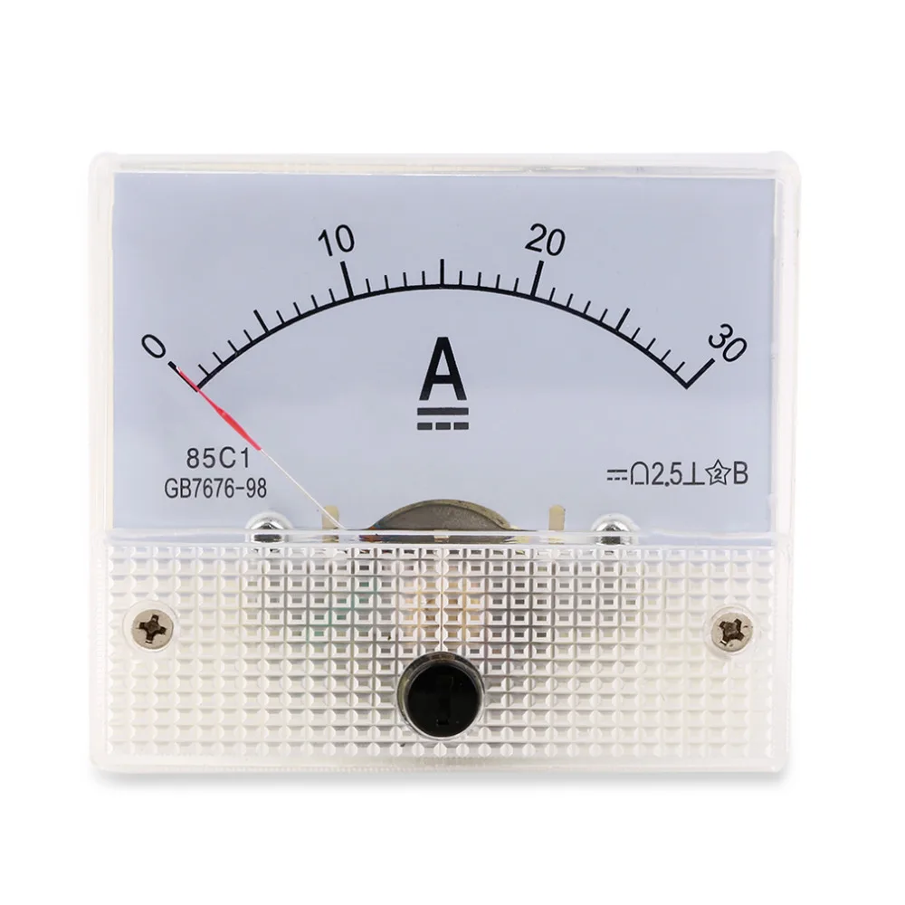 

Hot Search DC 30A Analog Ammeter Panel AMP Current Meter 0-30A DC Doesn't Need Shunt New