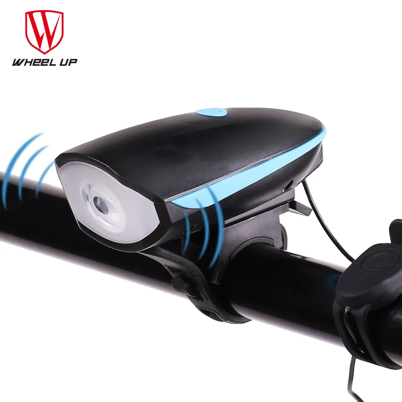 Best WHEEL UP USB Charging 240 lumen IPX4 Electric Horn Bicycle Night Riding Warning Horn Light Bike Head light Bike Accessory 2017