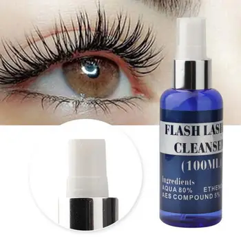 

False Eyelashes Natural 100ml Professional False Eyelashes Cleaner Eyelash Cleaning Fluid Liquid Eye Makeup Tool b