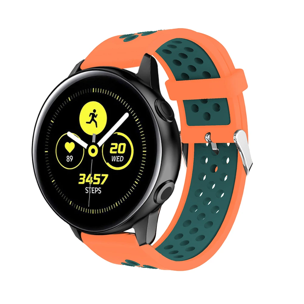 Ремешок силиконовый для Samsung Galaxy Watch active сменный резиновый спортивный браслет