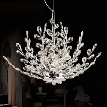 

ZX Modern Crystal LED Chandelier European Luxury Living Room Pendant Lamp Creative Crystal Tree Dining Room E14 Indoor Lights