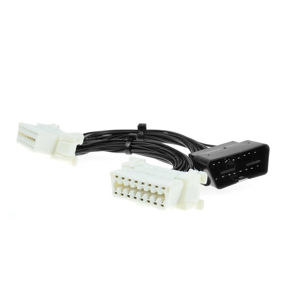 Новый 16 pin OBD2 OBDii OBD 2 разветвитель Удлинительный кабель с одним штекером на два