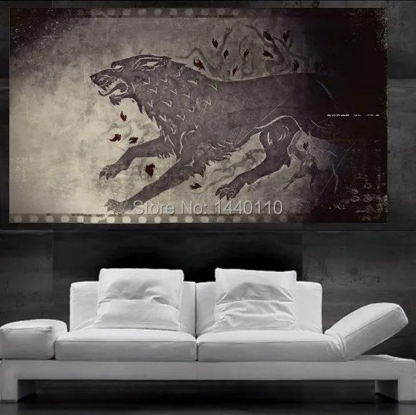 Game Of Thrones Wall Art game of thrones stark direwolf sigil poster print wall art 10 Game Of Thrones Wall Art game of thrones stark direwolf sigil poster print wall art 10