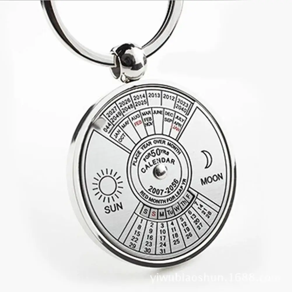

DreamBell Perpetual Calendar Keyring Metal Alloy Keychain Decoration Accessories for Keys