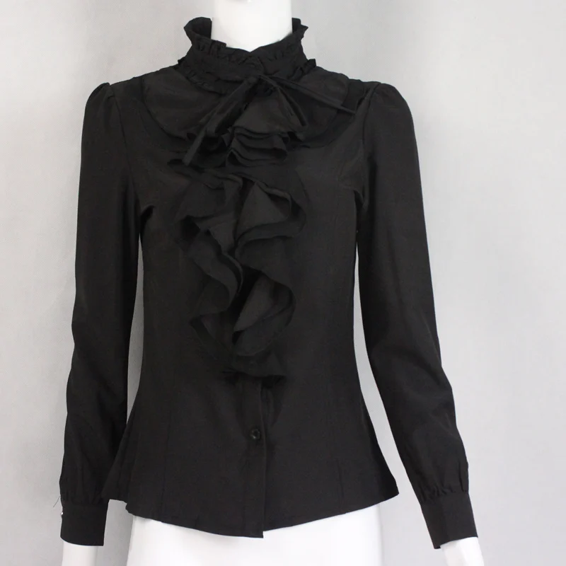 black formal blouse