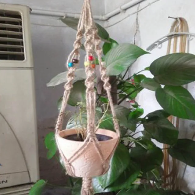 Hanging Macrame Plant Hanger Planter Holder Basket For Flower Pots Indoor Outdoor Garden Decoration