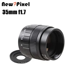 

FUJIAN 35mm F1.7 CCTV TV Movie lens + C Mount + Macro ring for Canon M M2 M3 M5 M6 M10 Mirrorless Camera