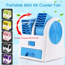 Портативный мини-вентилятор безлопастный Кондиционер USB/аккумулятор Настольный вентилятор охлаждения двойной ветровой выход духи диффузор