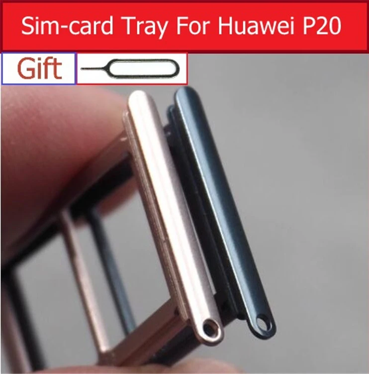 100 Genuine Sim Card + Sd Card Tray For Huawei P20 Emll09 L22 L29 Sim