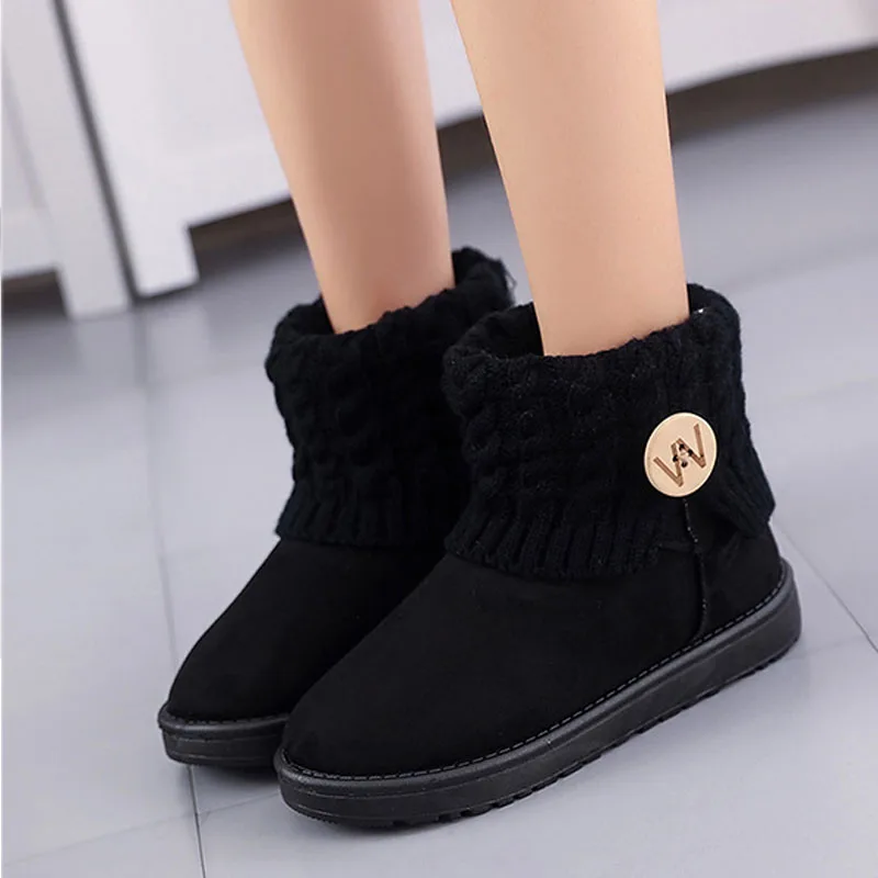 Con coffee Tejer Boots Boots Boots Corto Suave black Zapatos Las Botas Invierno Ankle De Calientes Mujeres Boots pink Qbt1068 Nieve Plana Pieles Dulce Beige Moda Del Botines CvqB8gxFw
