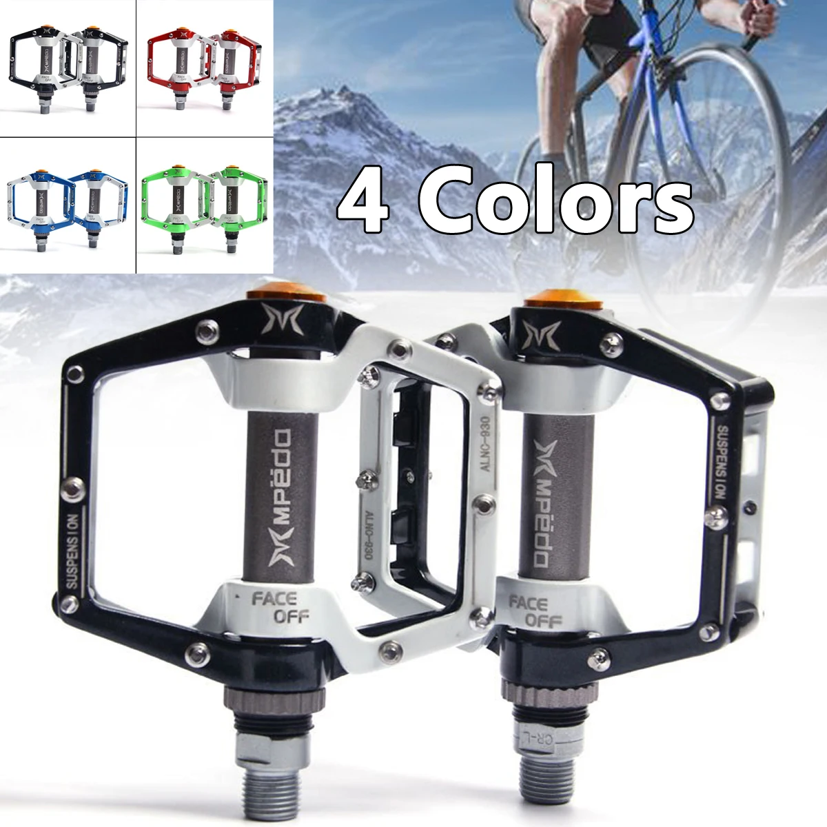 Aluminum Bicycle Pedal Flat Platform Cycling MTB Mountain Bike Pedals