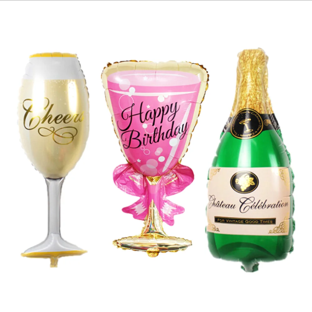 

1Pcs Balloons New Champagne Cup Beer Bottle Balloons Aluminium Foil Balloon Cup Bottle Birthday Wedding Party Decoration
